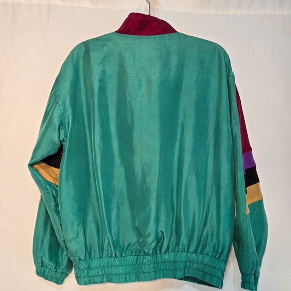 Vintage SARA ROBERTS 90's Y2K Blockecore Multicolor Bomber Jacket UNISEX Size M. - Picture 3 of 17